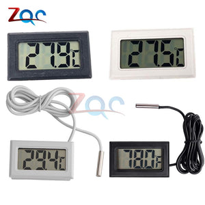 Mini LCD Digital Thermometer for Freezer Temperature -50~110 degree Refrigerator Fridge Thermometer indoor outdoor Probe 1M 2M