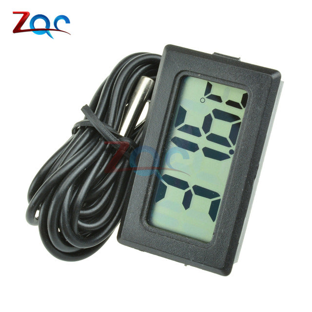 Mini LCD Digital Thermometer for Freezer Temperature -50~110 degree Refrigerator Fridge Thermometer indoor outdoor Probe 1M 2M
