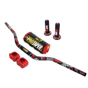 11/8'' Handle Bar 28mm Pro Taper Handlebar Grips Metal Mulisha Clamps Pad MX Motorcross For YAMAHA YZ125 YZF WR WRF TTR 250 450