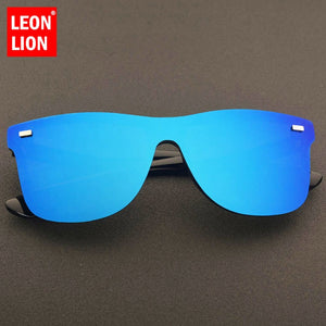 LeonLion Vintage Sunglasses Men 2019 Rimless Square Sunglasses Fashion Sunglasses Brand Woman Luxury Oculos De Sol Feminino