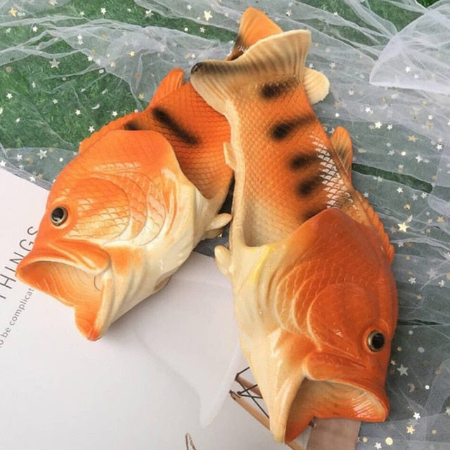 Funny Slippers Man Footwear Family House Shoes Men Large Size 33-47 Summer Beach Slippers Boys Unisex Fish Slippers Men 2020