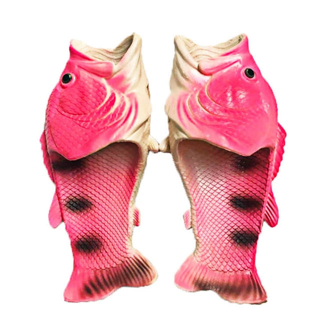 Funny Slippers Man Footwear Family House Shoes Men Large Size 33-47 Summer Beach Slippers Boys Unisex Fish Slippers Men 2020