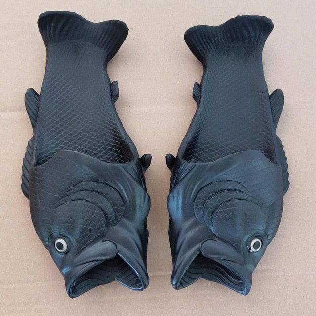 Funny Slippers Man Footwear Family House Shoes Men Large Size 33-47 Summer Beach Slippers Boys Unisex Fish Slippers Men 2020