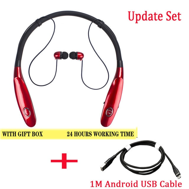 24 Hr  Wireless Headphones V5.0 Sports Earbud Neckband Stereo Bluetooth Earphone Headset with Mic for xiaomi all phone