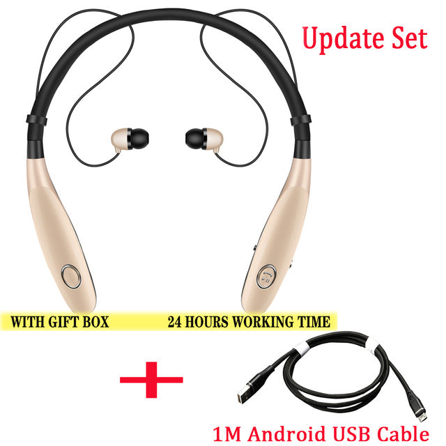 24 Hr  Wireless Headphones V5.0 Sports Earbud Neckband Stereo Bluetooth Earphone Headset with Mic for xiaomi all phone