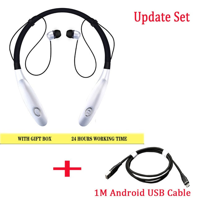 24 Hr  Wireless Headphones V5.0 Sports Earbud Neckband Stereo Bluetooth Earphone Headset with Mic for xiaomi all phone