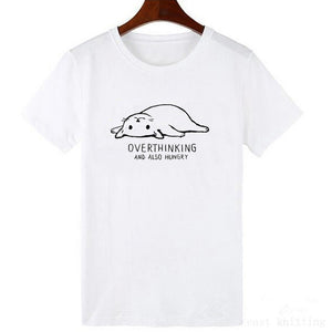 Vestido t-shirt Korean version solid color white style wild cute letter shirt printing series polyester short-sleeved dress coat