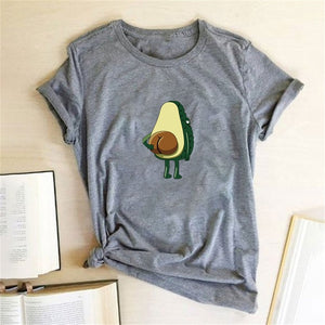 Women Graphic T shirts  Fashion T-shirts 2019 Polyester  Funny Print Avocado frog Tees Short Sleeve Tshirts Girls Gift Tops