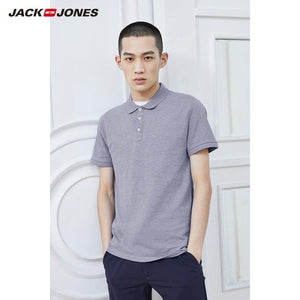 JackJones Men's Basic Solid Color Cotton Turn-down Collar Polo Shirt Menswear 219106516