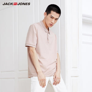 JackJones Men's Basic Solid Color Cotton Turn-down Collar Polo Shirt Menswear 219106516