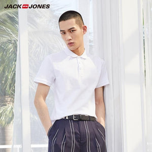 JackJones Men's Basic Solid Color Cotton Turn-down Collar Polo Shirt Menswear 219106516