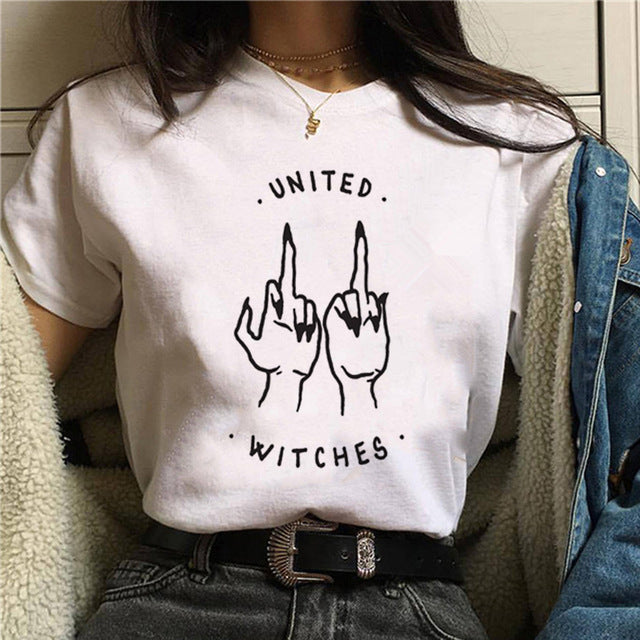 Feminists Harajuku T Shirt Women Feminism GRL PWR Ullzang T-shirt Girl Power 90s Graphic Tshirt Grunge Aesthetic Top Tees Female