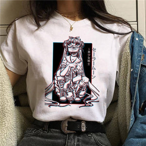 Feminists Harajuku T Shirt Women Feminism GRL PWR Ullzang T-shirt Girl Power 90s Graphic Tshirt Grunge Aesthetic Top Tees Female
