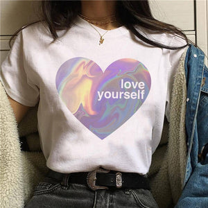 Feminists Harajuku T Shirt Women Feminism GRL PWR Ullzang T-shirt Girl Power 90s Graphic Tshirt Grunge Aesthetic Top Tees Female