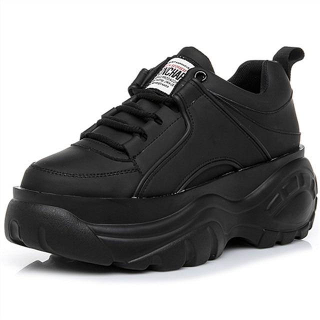 SWYIVY Casaul Shoes Woman High Platform Sneakers Women New 2020 Spring Female Shoes Black White Sneakers For Women Breathable 40