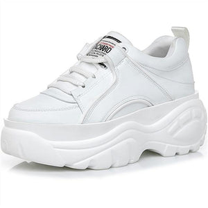 SWYIVY Casaul Shoes Woman High Platform Sneakers Women New 2020 Spring Female Shoes Black White Sneakers For Women Breathable 40