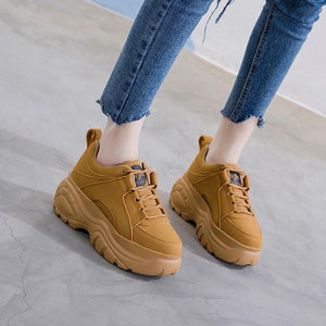 SWYIVY Casaul Shoes Woman High Platform Sneakers Women New 2020 Spring Female Shoes Black White Sneakers For Women Breathable 40