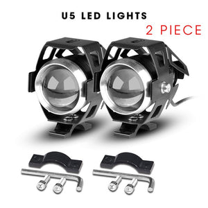 Motorcycle Headlights U5 led moto light DRL Headlamp Motorbike auxiliary Lamp Fog Spotlights Universal  12V For Suzuki