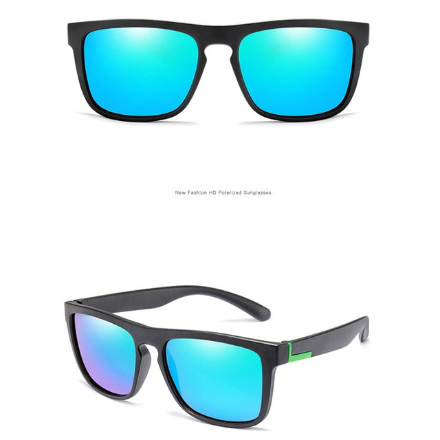 Men Polarized Sunglasses Vintage Anti-UV Driving Driver Black Goggles  Eyewear Rectangle Shades Men Oculos masculino Male