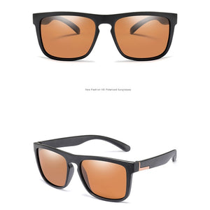 Men Polarized TR90 Sunglasses Vintage Anti-UV Driving Driver Black Goggles Eyewear Rectangle Shades Men Oculos masculino Male