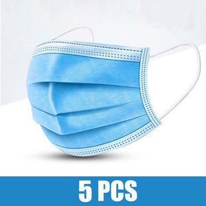 100pcs Face Mouth Anti Virus Dust Mask Disposable Protect 3-Ply Anti-COVID-19 Dustproof Earloop Non Woven Mouth Protective Masks