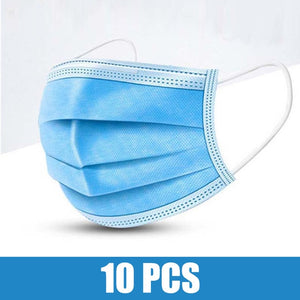 100pcs Face Mouth Anti Virus Dust Mask Disposable Protect 3-Ply Anti-COVID-19 Dustproof Earloop Non Woven Mouth Protective Masks