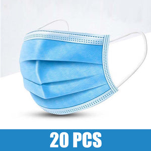 100pcs Face Mouth Anti Virus Dust Mask Disposable Protect 3-Ply Anti-COVID-19 Dustproof Earloop Non Woven Mouth Protective Masks