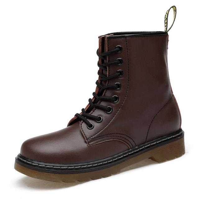Yellow Threads Doc Men Shoes Mens Winter Warm Boots Martins Man Leather Ankle Boot Cowboy Waterproof Motorcycle Casual Men Boots