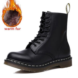Yellow Threads Doc Men Shoes Mens Winter Warm Boots Martins Man Leather Ankle Boot Cowboy Waterproof Motorcycle Casual Men Boots