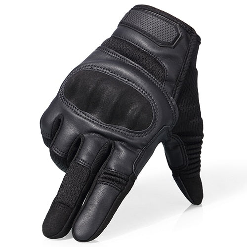Touchscreen PU Leather Motorcycle Hard Knuckle Full Finger Gloves Protective Gear Racing Biker Riding Motorbike Moto Motocross