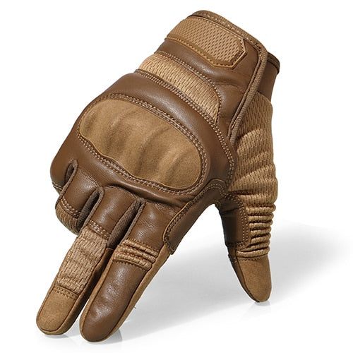 Touchscreen PU Leather Motorcycle Hard Knuckle Full Finger Gloves Protective Gear Racing Biker Riding Motorbike Moto Motocross