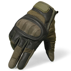 Touchscreen PU Leather Motorcycle Hard Knuckle Full Finger Gloves Protective Gear Racing Biker Riding Motorbike Moto Motocross