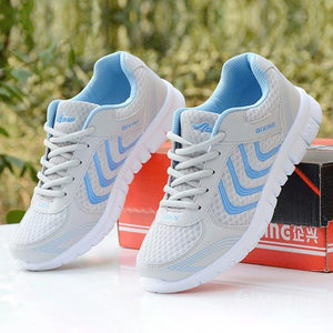 Zapatos de mujer Zapatillas de deporte 2019 de moda de verano transpirable luz zapatos de malla para mujer entrega rápida tenis Femenino zapatos casuales de las mujeres