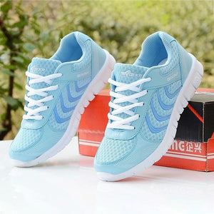 Zapatos de mujer Zapatillas de deporte 2019 de moda de verano transpirable luz zapatos de malla para mujer entrega rápida tenis Femenino zapatos casuales de las mujeres