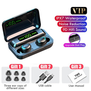 H&A Bluetooth V5.0 Earphones Wireless Headphones With Microphone Sports Waterproof Headsets 2200mAh Charging Box For iOS Android