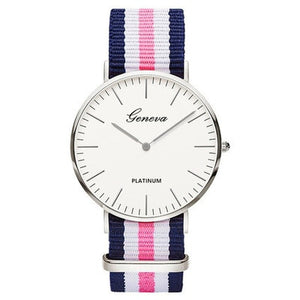 Pulseira de náilon estilo quartzo relógio feminino marca superior relógios moda casual relógio de pulso 2018 venda quente moda senhoras relógios