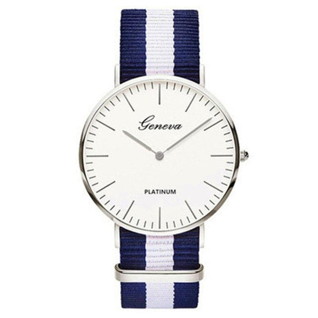 Pulseira de náilon estilo quartzo relógio feminino marca superior relógios moda casual relógio de pulso 2018 venda quente moda senhoras relógios