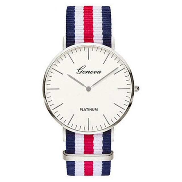 Pulseira de náilon estilo quartzo relógio feminino marca superior relógios moda casual relógio de pulso 2018 venda quente moda senhoras relógios