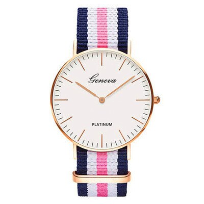 Pulseira de náilon estilo quartzo relógio feminino marca superior relógios moda casual relógio de pulso 2018 venda quente moda senhoras relógios
