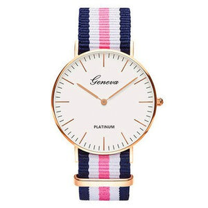 Pulseira de náilon estilo quartzo relógio feminino marca superior relógios moda casual relógio de pulso 2018 venda quente moda senhoras relógios