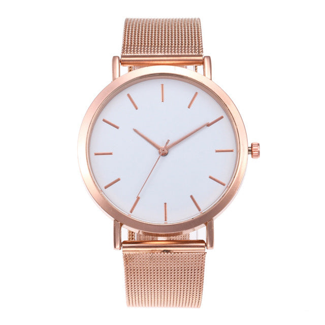 Mode femmes montres Simple romantique or Rose montre femmes montre-bracelet dames montre relogio feminino reloj mujer livraison directe