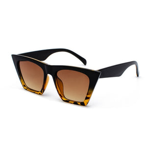 2019 new brand sunglasses Square glasses  Personalized cat eyes Colorful sunglasses trend versatile sunglasses uv400 curtain
