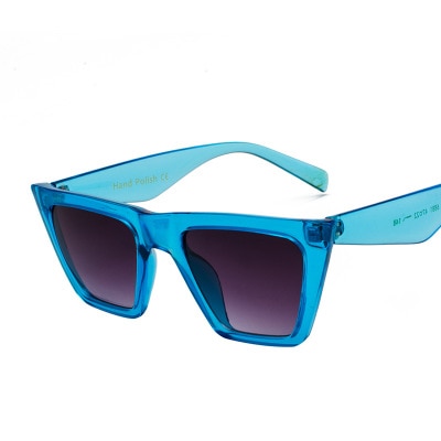 2019 new brand sunglasses Square glasses  Personalized cat eyes Colorful sunglasses trend versatile sunglasses uv400 curtain