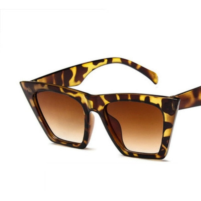2019 new brand sunglasses Square glasses  Personalized cat eyes Colorful sunglasses trend versatile sunglasses uv400 curtain