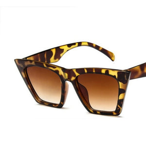 2019 new brand sunglasses Square glasses  Personalized cat eyes Colorful sunglasses trend versatile sunglasses uv400 curtain