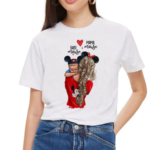 SexeMara Super maman T-shirt femmes mère amour imprimé blanc T-shirt Harajuku maman T-shirt Vogue hauts T-shirt Femme Vogue été