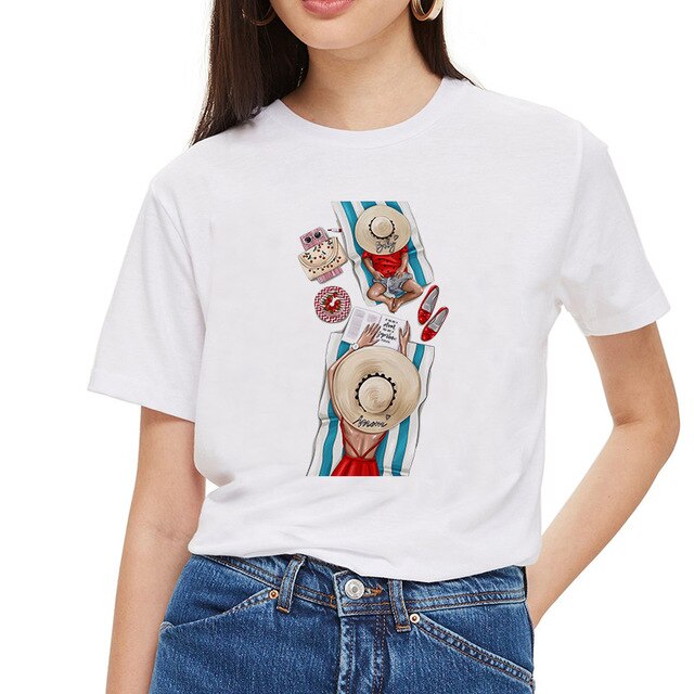 SexeMara Super maman T-shirt femmes mère amour imprimé blanc T-shirt Harajuku maman T-shirt Vogue hauts T-shirt Femme Vogue été