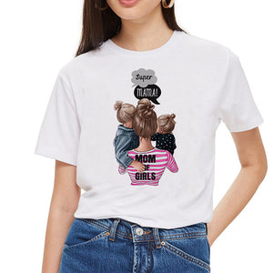 SexeMara Super maman T-shirt femmes mère amour imprimé blanc T-shirt Harajuku maman T-shirt Vogue hauts T-shirt Femme Vogue été