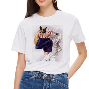 SexeMara Super maman T-shirt femmes mère amour imprimé blanc T-shirt Harajuku maman T-shirt Vogue hauts T-shirt Femme Vogue été