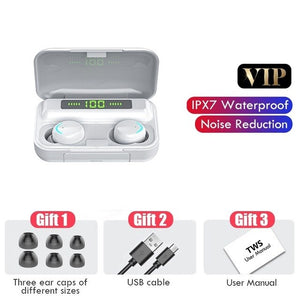H&A Bluetooth V5.0 Earphones Wireless Headphones With Microphone Sports Waterproof Headsets 2200mAh Charging Box For iOS Android
